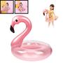 Imagem de Boia Flamingo Glitter Redonda Infantil Piscina Mar - 70cm