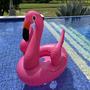 Imagem de Boia Flamingo Rosa Infantil Inflável C/ Assento Verão