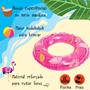 Imagem de Boia Infantil Inflável de Cintura 50Cm Desenho Flamingo Rosa Para Crianças de 3 a 5 Anos