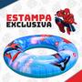 Imagem de Boia Infantil Personagem Praia Piscina Decoração Segura 70cm Homem Aranha