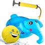 Imagem de Boia Inflável Bebe Infantil Com Fralda Bola Inflável Emoji Bomba de Ar Manual Kit Praia Piscina