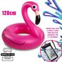 Imagem de Boia Inflável Flamingo Gigante Para Adulto 120 Cm + capa de celula a prova d'água