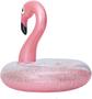 Imagem de Boia Inflável Flamingo Glitter Rose Metálico Grande 120cm