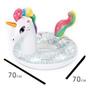 Imagem de Boia Unicórnio Gliter Baby Infantil Colorida Brinquedo 70cm Piscina Menina Bexiga Bote Presente Criança Bebê Guerra