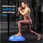 Imagem de Bola Bosu Elastico Reabilitaçao Exercicio Yoga Pilates Reabilitaçao Fisioterapia Academia Ginastica Alongamento Treino Equilibrio Força Step Corpo Tod