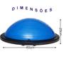 Imagem de Bola Bosu Elastico Reabilitaçao Exercicio Yoga Pilates Reabilitaçao Fisioterapia Academia Ginastica Alongamento Treino Equilibrio Força Step Corpo Tod