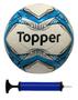 Imagem de Bola Campo Topper Azul Com Bomba De Ar