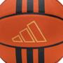 Imagem de Bola de Basquete Adidas 3 Stripe Rubber X3 Tam 7 Laranja e Preta