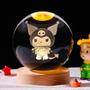 Imagem de Bola De Cristal 3D Infantil Luz Noturna 6 Cm Ponto Pikachu Doraemon Hello Kitty Presente Esculpido a