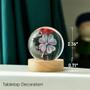 Imagem de Bola de cristal IFOLAINA 3D, trevo de quatro folhas, 60 mm com base