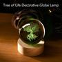 Imagem de Bola de cristal Night Light IFOLAINA Tree of Life com base de 60 mm