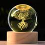 Imagem de Bola de cristal Night Light IFOLAINA Tree of Life com base de 60 mm