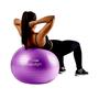 Imagem de Bola de exercícios ginástica pilates - anti estouro - suporta até 300kg - bomba de enchimento - roxa - 65cm - hidrolight