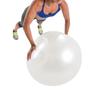 Imagem de Bola de Exercícios Pilates Yoga Abdominal 75cm Transparente com Bomba para Encher Suporta até 150kg