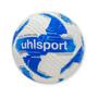 Imagem de Bola de Futebol Society Uhlsport Aerotrack Branco e Azul Lançamento