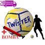 Imagem de Bola de Futebol Twister para Campo Quadra Pelada + Bomba para Encher