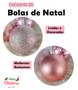 Imagem de Bola de Natal 12 Unidades Grande 8cm Mista Glitter Luxo