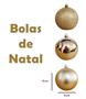 Imagem de Bola De Natal 6 Un Grande 8Cm Mista Glitter - Dourado Liso