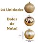 Imagem de Bola de Natal 6 Unidades Grande 8cm Mista Glitter Luxo