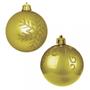Imagem de Bola de Natal 8cm 6 Peças Versalhes Niazitex - caixa com 16 Unidade - Ouro