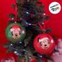 Imagem de Bola de Natal Decorada - Mickey e Minnie - 10cm - 2 unidades - Cromus - Rizzo