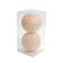 Imagem de Bola de Natal Decorada - Nude Xadrez Dourado - 10cm - 2 unidades - Cromus - Rizzo