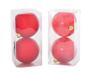Imagem de Bola de Natal Fosca Transp LUKSUZ Sort. PT 2PCs 10 cm Decoração Árvore