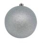 Imagem de Bola de Natal Plástico 20cm Porto Niazitex - caixa com 8 Unidade - Prata