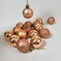 Imagem de Bola De Natal Rose Gold Mix 4Cm Para Árvore Kit 16Pc