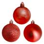 Imagem de Bola de Natal Vermelha ou Prata Mista 5cm - 12 Unidades