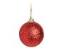 Imagem de Bola de Natal Vermelho com Glitter 4cm