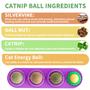 Imagem de Bola de Parede com Catnip COSOWO para Gatos - Kit com 4 Peças e Adesivos