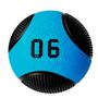 Imagem de Bola de Peso Medicine 6kg Profissional Azul Turquesa com Preto  Liveup Sports 