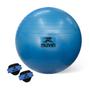 Imagem de Bola de Pilates 65 cm Muvin  Com Bomba  Antiestouro  Suporta até 300kg  Ginástica  Yoga Fitness + Luva EVA