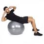 Imagem de Bola de Pilates Ginastica Gym Ball 75 Cm Cinza com Bomba  Vollo Sports 