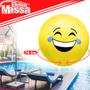 Imagem de Bola De Vinil Inflável Grande Praia Piscina Festa Com Carinhas Smile