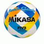 Imagem de Bola De Vôlei De Praia Mikasa BV543 Branco Amarelo e Azul