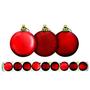 Imagem de Bola  decoração para arvore de natal kit 10 bolas vermelha - Art Christmas