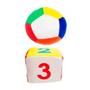 Imagem de Bola e Dados Macia com Guizo Infantil Colorido 3 peças - Wellmix