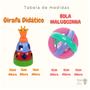 Imagem de Bola Maluquinha Chocalho Mordedor+Girafa Empilhar Didático Bebê Criança