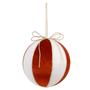 Imagem de Bola natalina decorada vermelho 15cm florarte