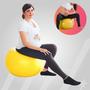 Imagem de Bola Pilates Ginástica 75cm Amarelo Yoga Fisioterapia Fitness Academia Alongamento Exercícios 200kg AntiBurst