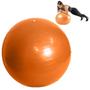 Imagem de Bola Pilates Ginástica 75cm Laranja Yoga Fisioterapia Fitness Academia Alongamento Exercícios 200kg