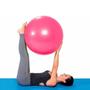 Imagem de Bola Suiça de Pilates Rosa Yoga Fisioterapia Academia 55cm