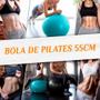 Imagem de Bola Suiça Pilates Yoga 55cm para Alongamento Ginástica Fisioterapia Academia