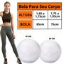 Imagem de Bola Transparente 65 cm sem Bomba Fitness para Pilates Yoga Ioga Fisioterapia Ginástica Plástico Pvc
