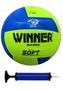 Imagem de Bola Volei Winner Oficial Extra Soft - Amarelo Neon + Bomba de Ar