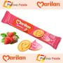 Imagem de Bolacha com Recheio Cremoso Morango Kit com 4 Pacotes 216g