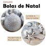 Imagem de Bolas De Natal 26Un Mista Estrela Cadente Presente - Prata
