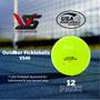 Imagem de Bolas de Pickleball Vivid Sports Outdoor 12 Unidades Aprovadas para Torneios